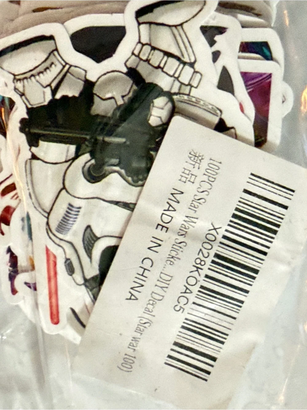 Star Wars Colorful Sticker Pack - Multicolor Darth Vader & Stormtrooper Designs